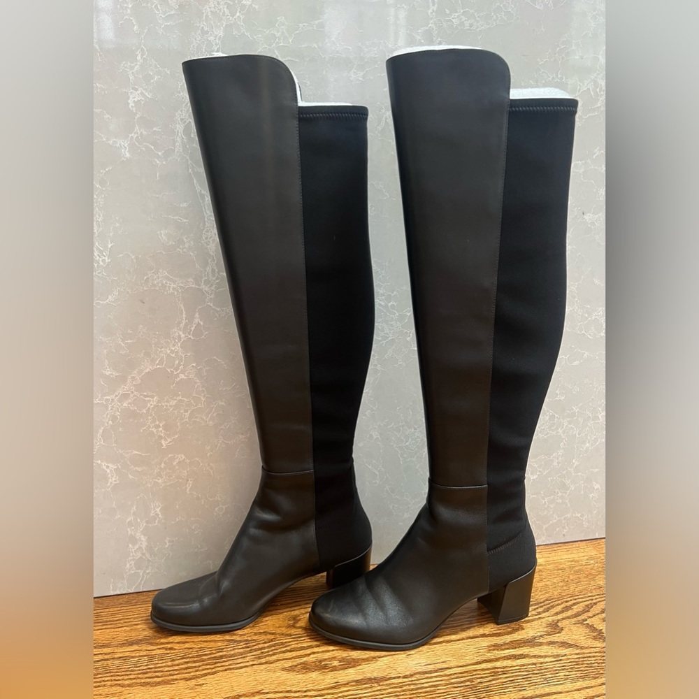 Stuart Weitzman City Block Heel Boot (leather)